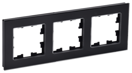 Рамка 3 поста IEK BRITE, черный, BR-M32-G-K02