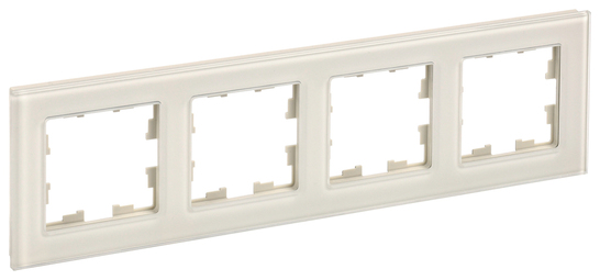 Рамка 4 поста IEK BRITE, ванильный, BR-M42-G-K10