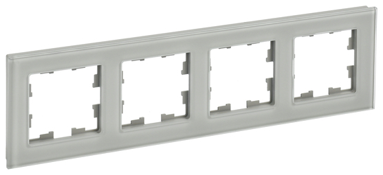 Рамка 4 поста IEK BRITE, дымчатый, BR-M42-G-K30