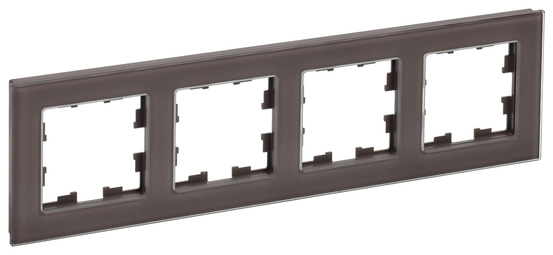 Рамка 4 поста IEK BRITE, темная бронза, BR-M42-G-K45