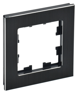 Рамка 1 пост IEK BRITE, черный, BR-M12-M-K02