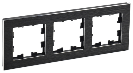 Рамка 3 поста IEK BRITE, черный, BR-M32-M-K02
