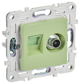 SKANDY Роз. двойная TV+RJ45 кат.6E SK-A15M мятн. IEK