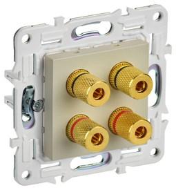 SKANDY Аудиорозетка 4-мест. SK-A01B беж. IEK