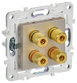 SKANDY Аудиорозетка 4-мест. SK-A01Sh шамп. IEK