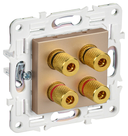 SKANDY Аудиорозетка 4-мест. SK-A01Sa песоч. IEK