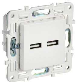 SKANDY Роз. USB A+A 3,1А SK-R15W арк. бел. IEK