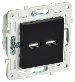 SKANDY Роз. USB A+A 3,1А SK-R15Bl черн. IEK