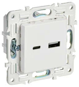 SKANDY Роз. USB A+C 18Вт SK-R13W арк. бел. IEK