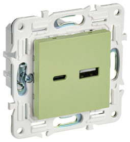 SKANDY Роз. USB A+C 18Вт SK-R13M мятн. IEK