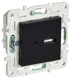 SKANDY Роз. USB A+C 3,1А SK-R14Bl черн. IEK