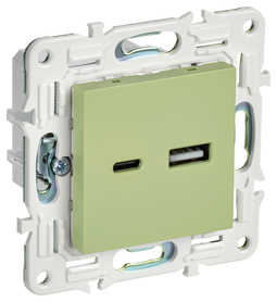 SKANDY Роз. USB A+C 3,1А SK-R14M мятн. IEK