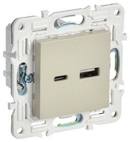 SKANDY Роз. USB A+C 3,1А SK-R14B беж. IEK