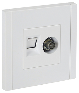 FORTE&PIANO Роз. двойная TV+RJ45 кат.5E FP236 бел. IEK