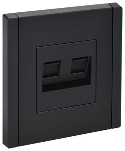 FORTE&PIANO Роз. комп. 2-ая RJ45 кат.5E FP133 чер. IEK