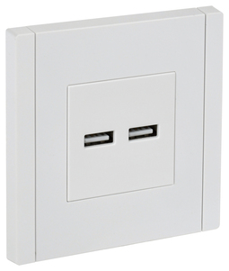 FORTE&PIANO Роз. USB A+A 3,1А FP249 бел. IEK