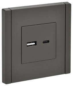 FORTE&PIANO Роз. USB A+C 18Вт FP351 сер. IEK