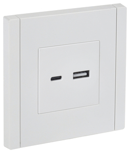 FORTE&PIANO Роз. USB A+C 3,1А FP250 бел. IEK