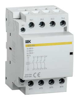 Модульный контактор IEK 4НО 40А 230В AC/DC, MKK21-40-40